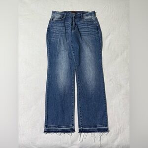Judy Blue Size‎ 33x32 Release Hem Stretch High Rise Dad Jeans Distressed
